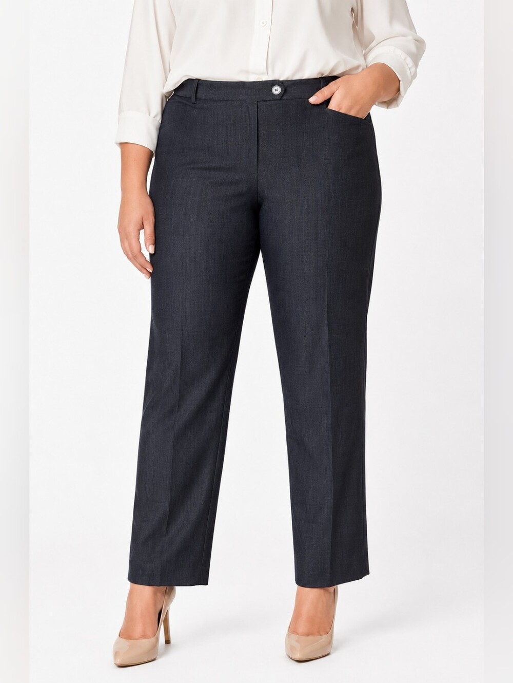 Calvin Klein Women's High Waist Modern Fit Classic Dress Pants Trousers Size 14